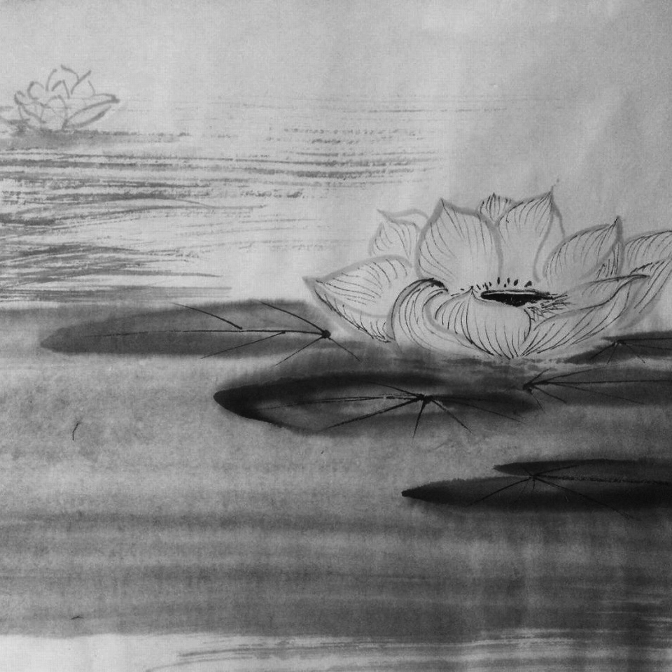 水墨画で心を鎮める